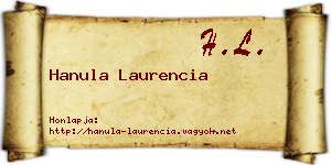 Hanula Laurencia névjegykártya